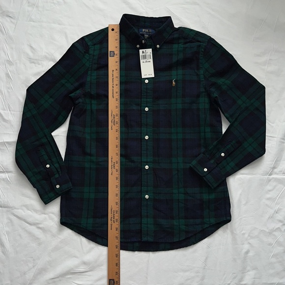 Polo Ralph Lauren Big Boys Oxford Long Sleeve Shirt Green XL(18-20) - Picture 6 of 9